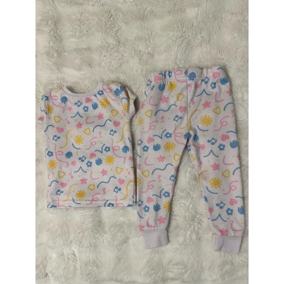 Ms. Rachel 12M Toddler Pajama Set 2-Piece I Love Ms Rachel Shirt & Print Pants - Picture 2 of 3